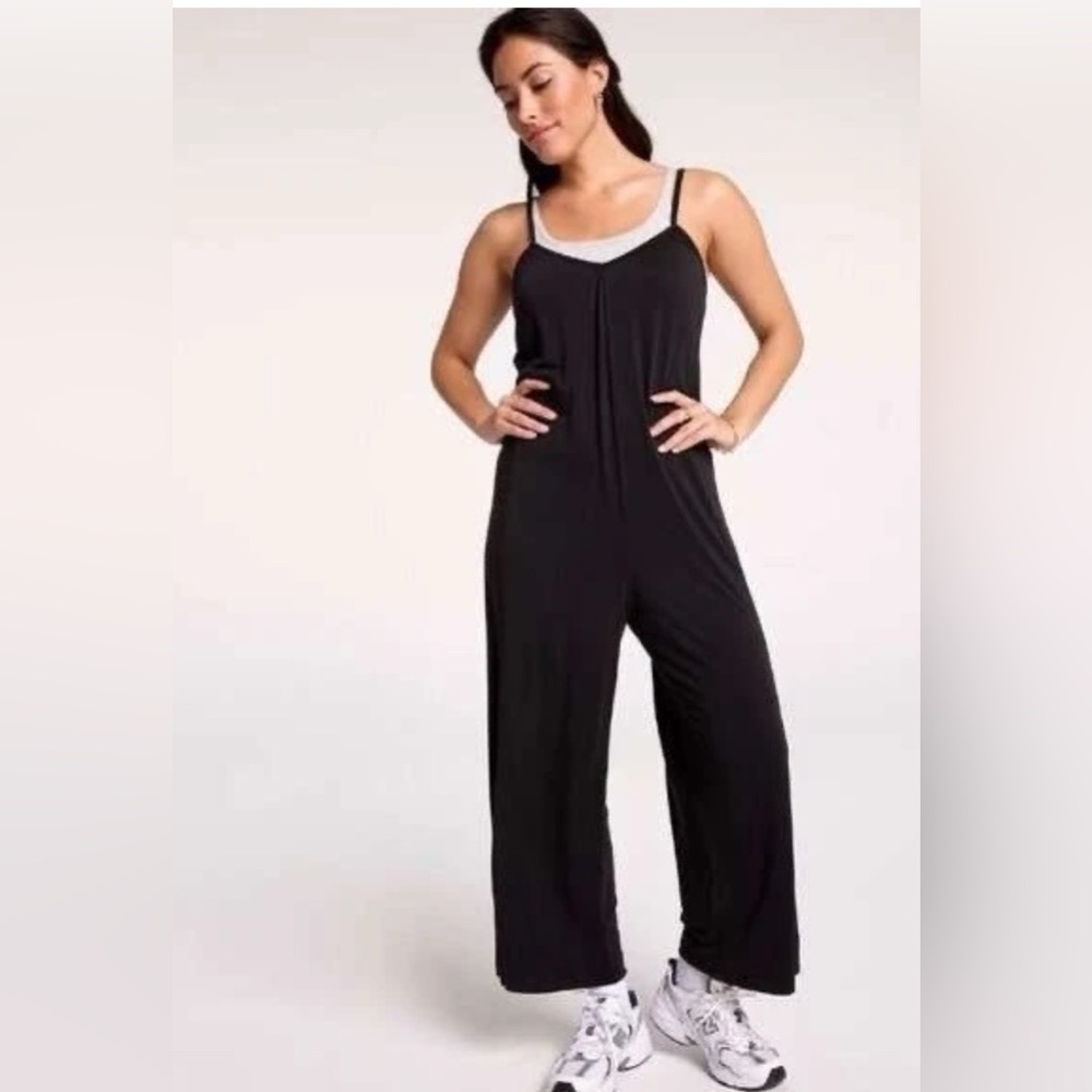 NWT CALIA Women’s Sand wash Jumpsuit In Pure Black Size S